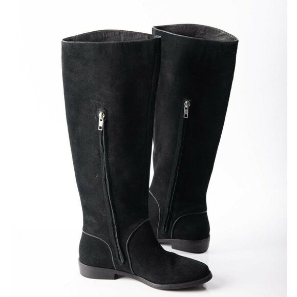 UGG® Womens Gracen Suede Block Heel Riding Boots - Picture 2 of 9